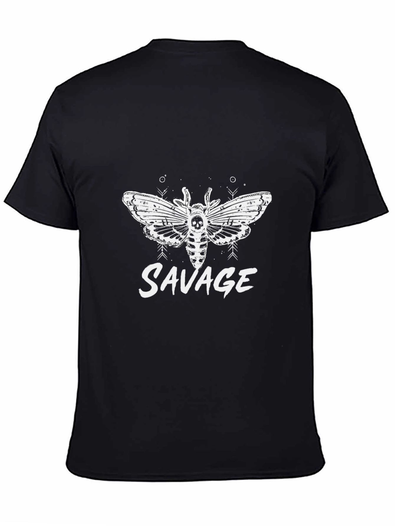 Savage Moth Graphic Tee - Stylish Black T-Shirt