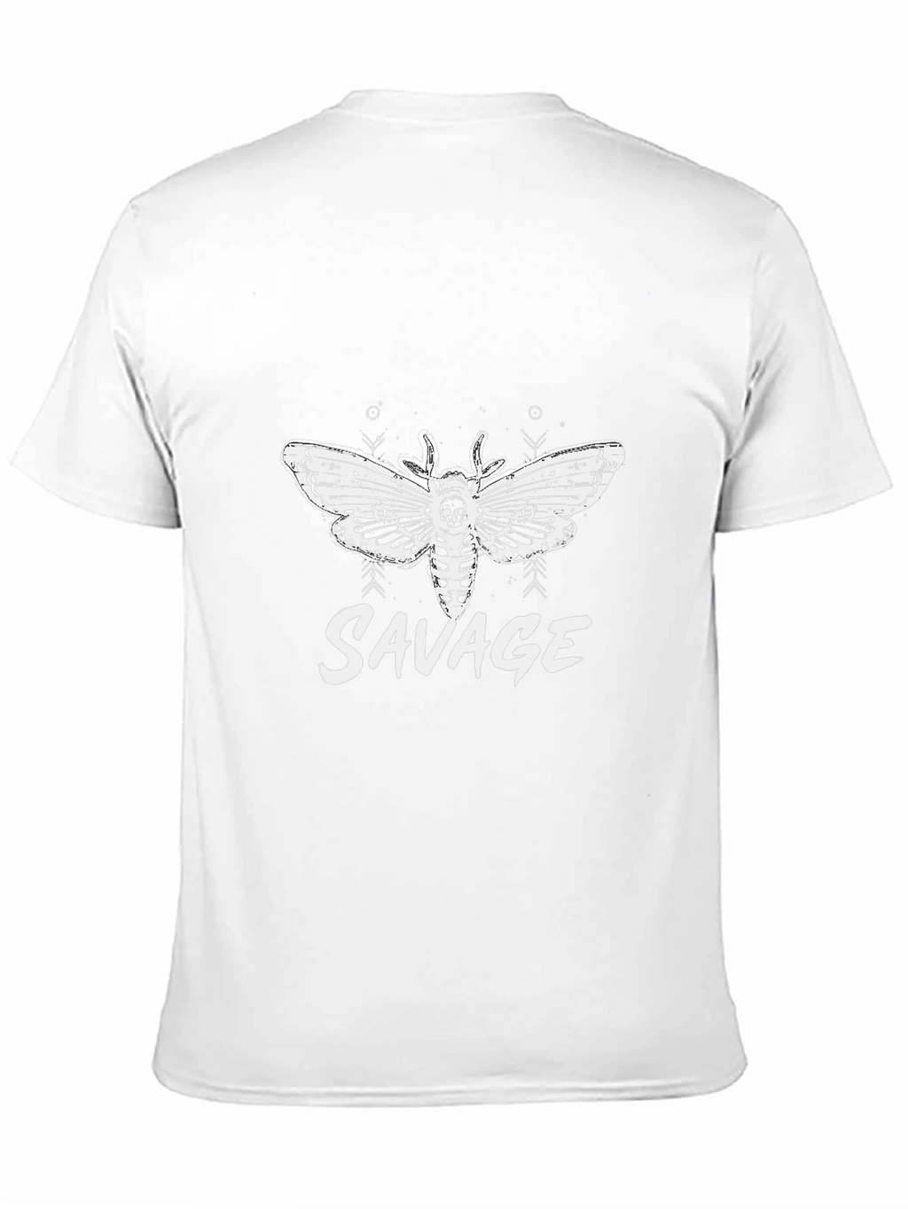 Savage Moth Graphic Tee - Stylish Black T-Shirt