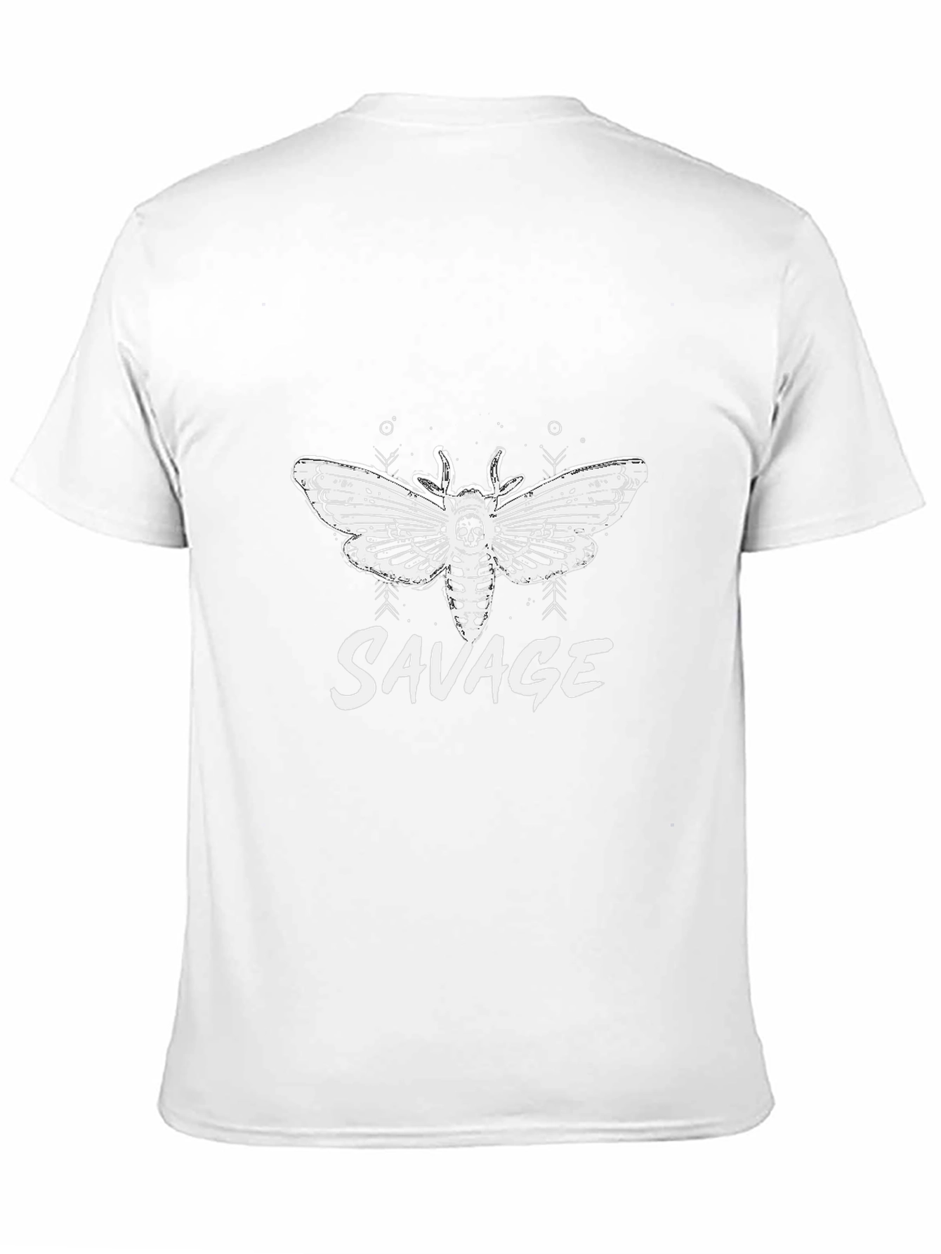 Savage Moth Graphic Tee - Stylish Black T-Shirt