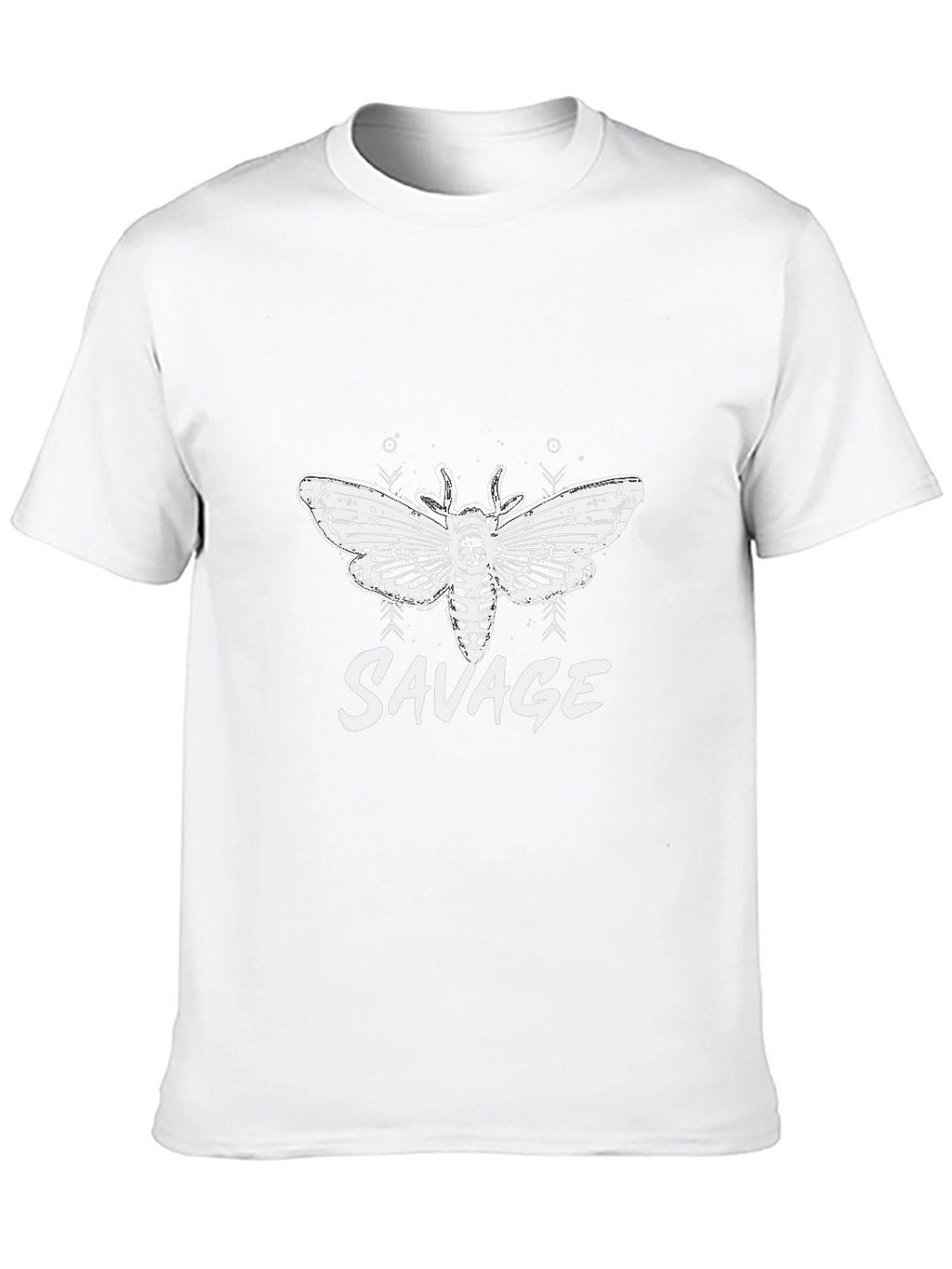 Savage Moth Graphic Tee - Stylish Black T-Shirt