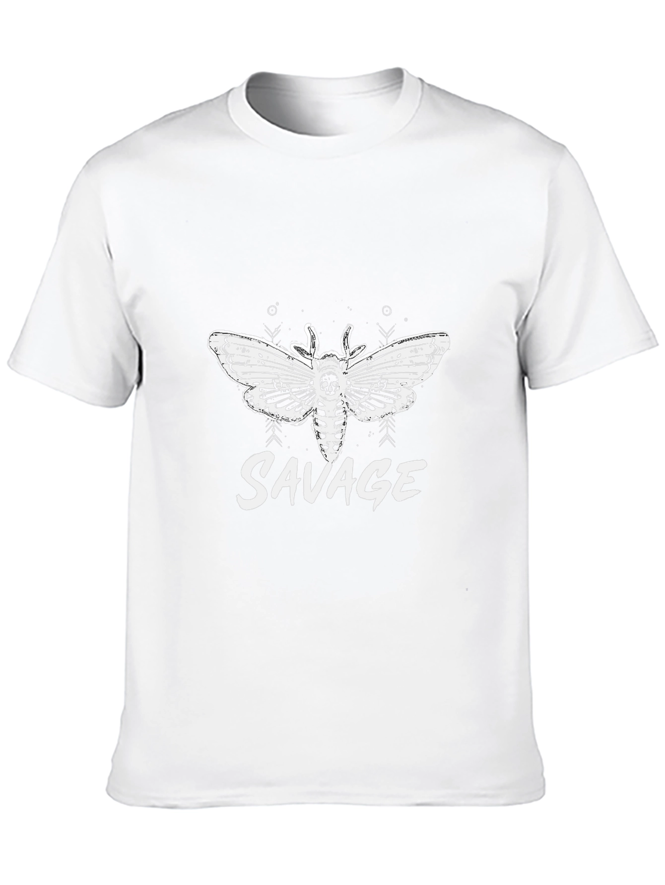 Savage Moth Graphic Tee - Stylish Black T-Shirt