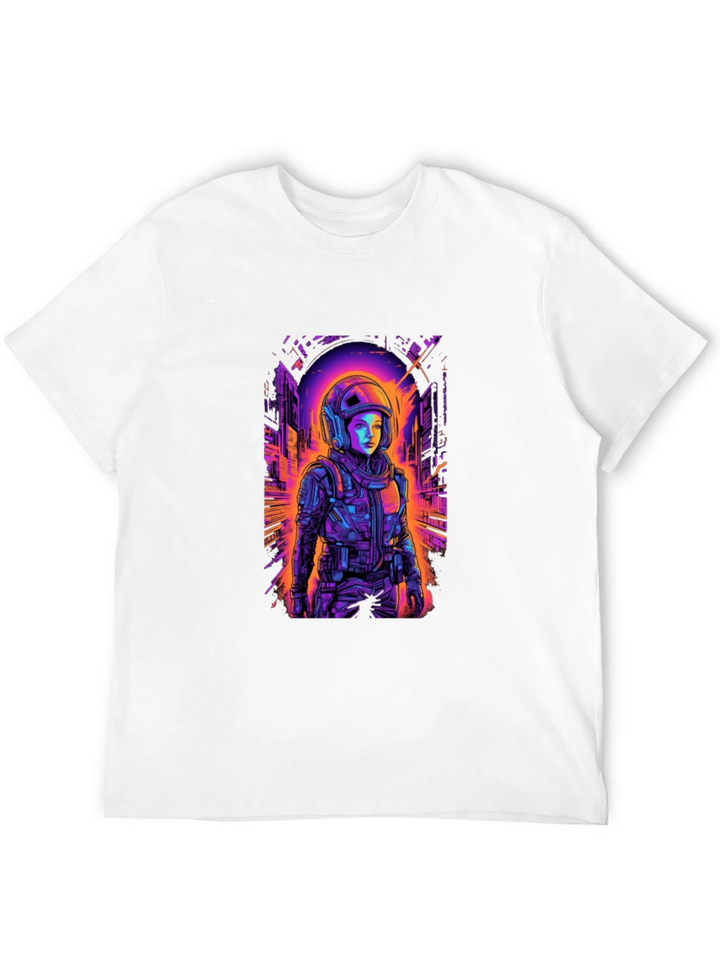 Neon Astronaut T-Shirt - Sci-Fi Streetwear