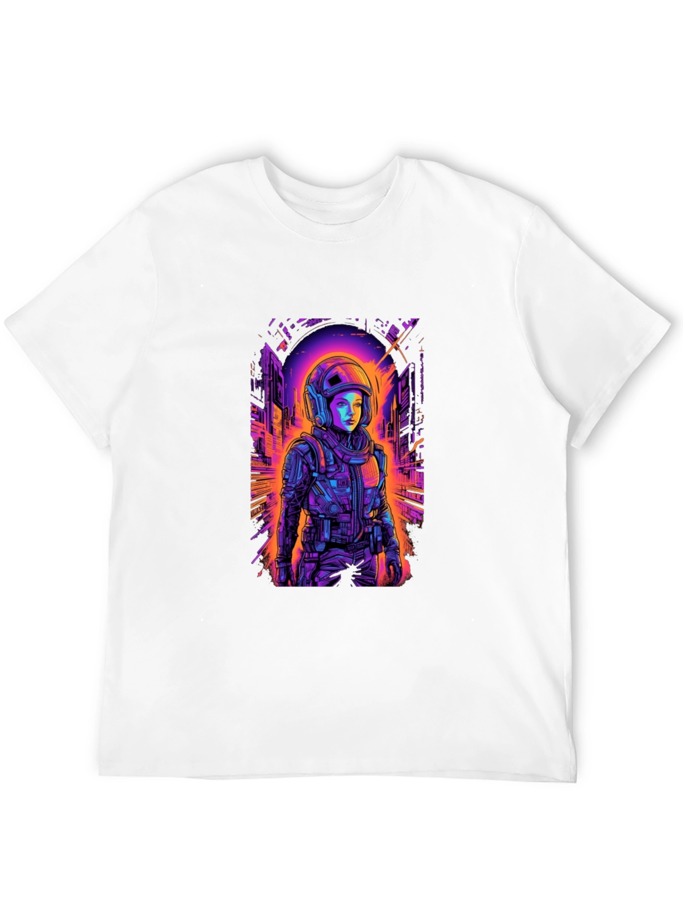 Neon Astronaut T-Shirt - Sci-Fi Streetwear