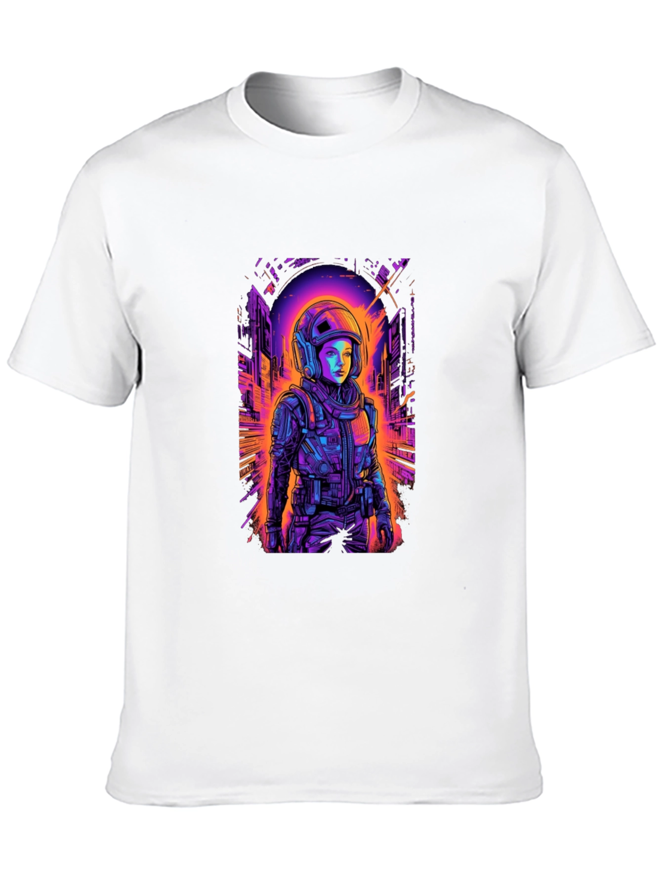 Neon Astronaut T-Shirt - Sci-Fi Streetwear