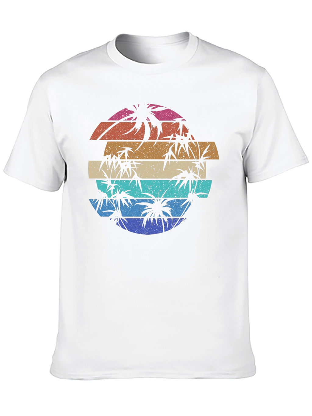 Retro Sunset Palm Tree Graphic Tee