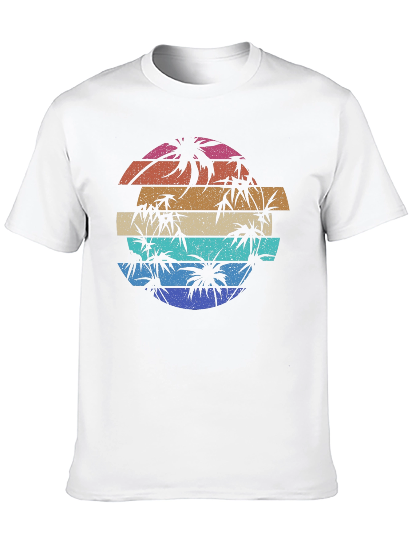 Retro Sunset Palm Tree Graphic Tee