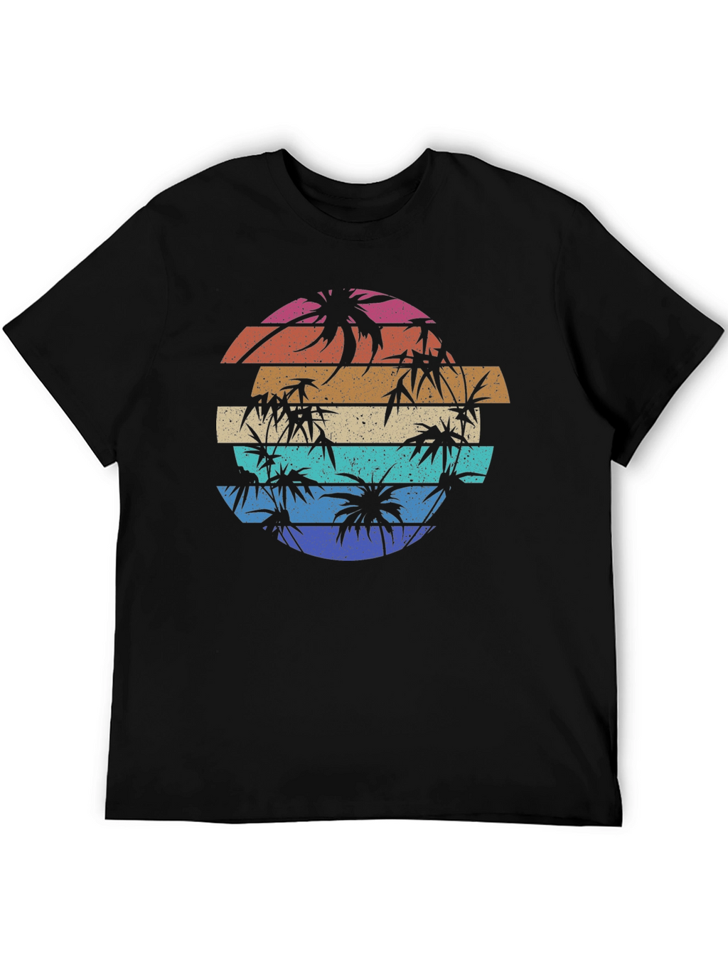 Retro Sunset Palm Tree Graphic Tee