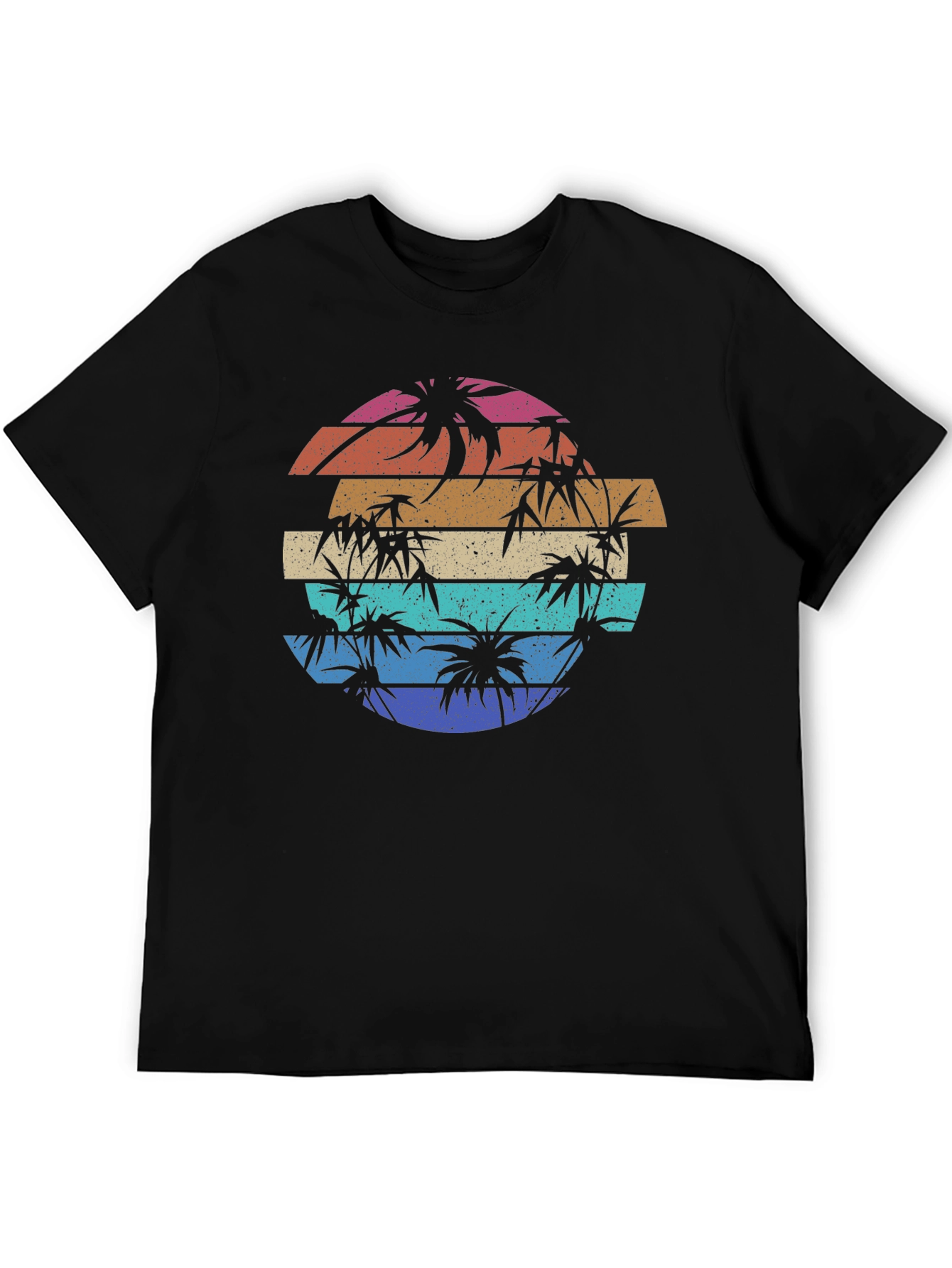Retro Sunset Palm Tree Graphic Tee