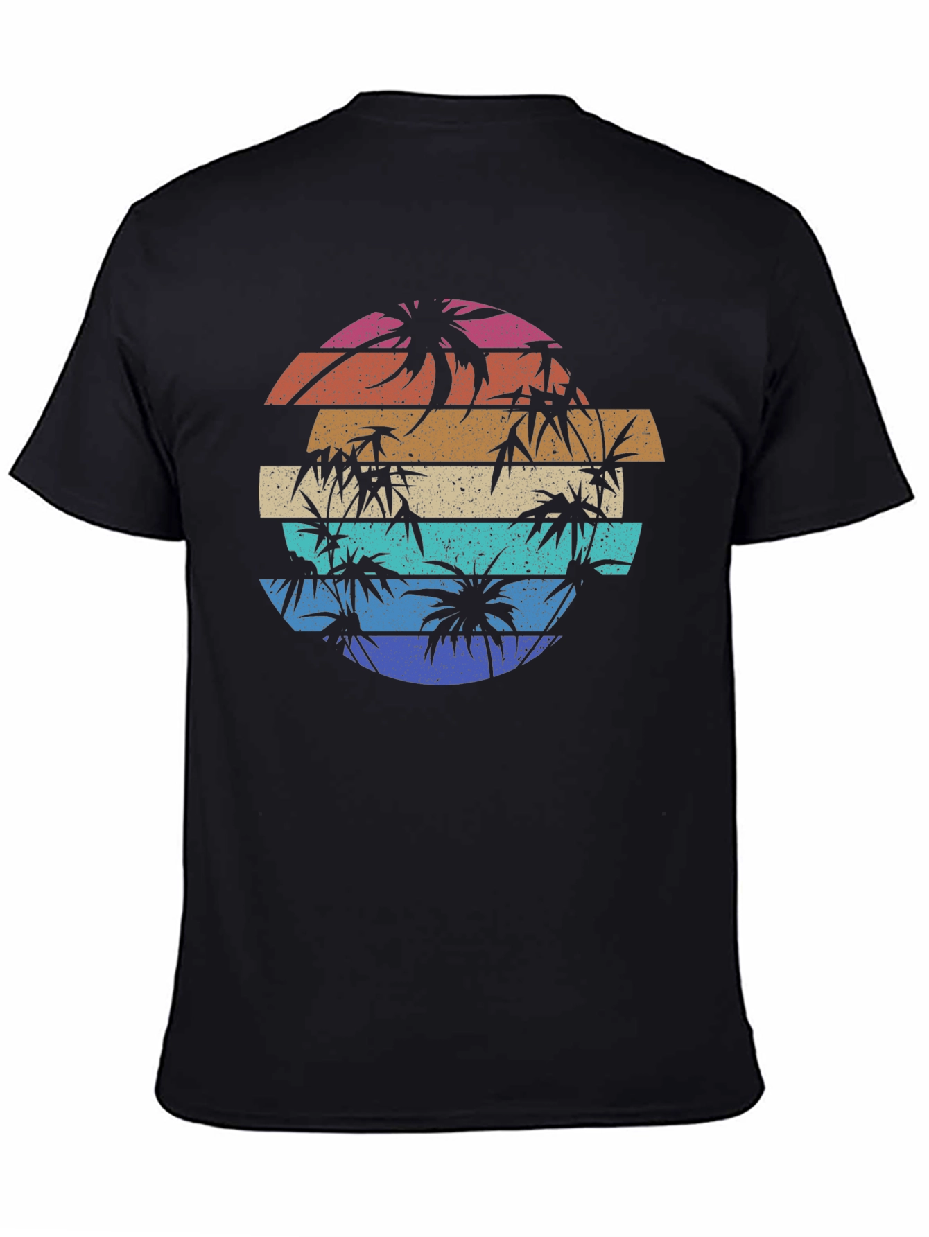 Retro Sunset Palm Tree Graphic Tee