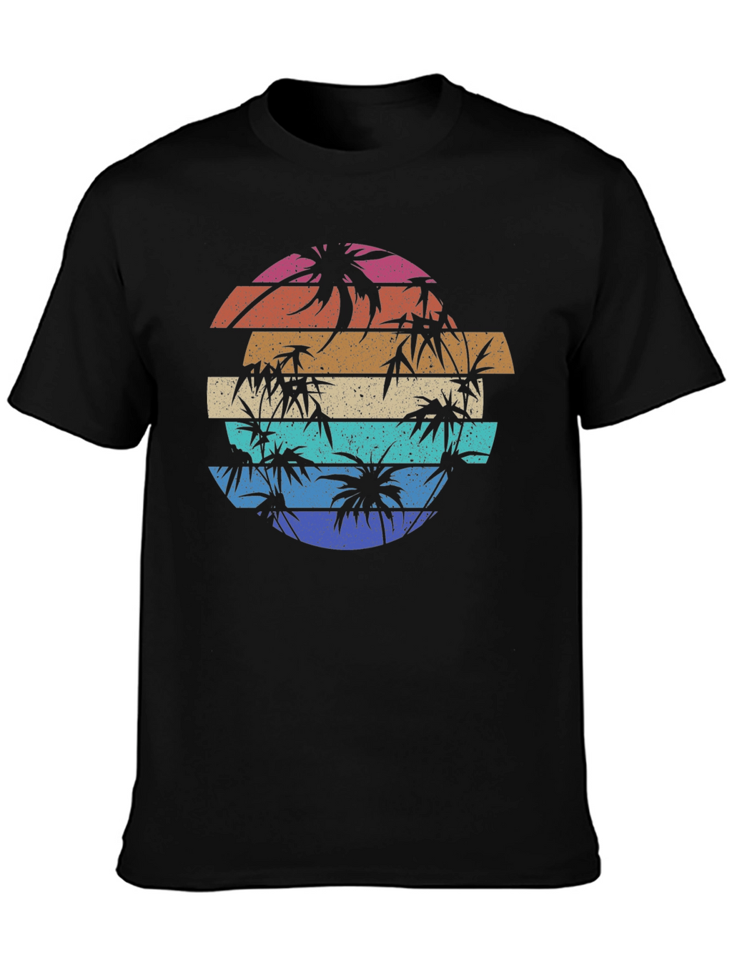 Retro Sunset Palm Tree Graphic Tee