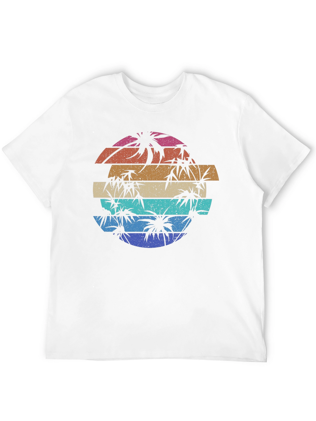 Retro Sunset Palm Tree Graphic Tee