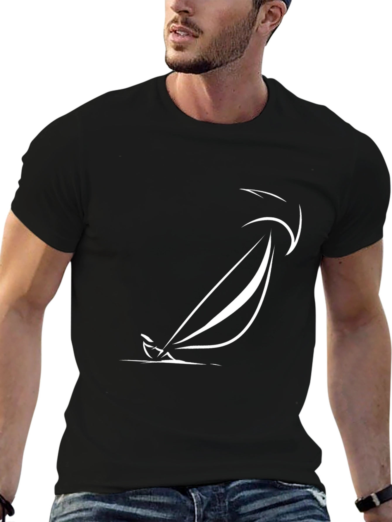 Sailing Graphic Tee - Modern Minimalist Design