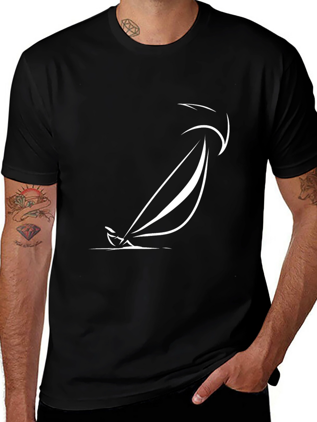 Sailing Graphic Tee - Modern Minimalist Design