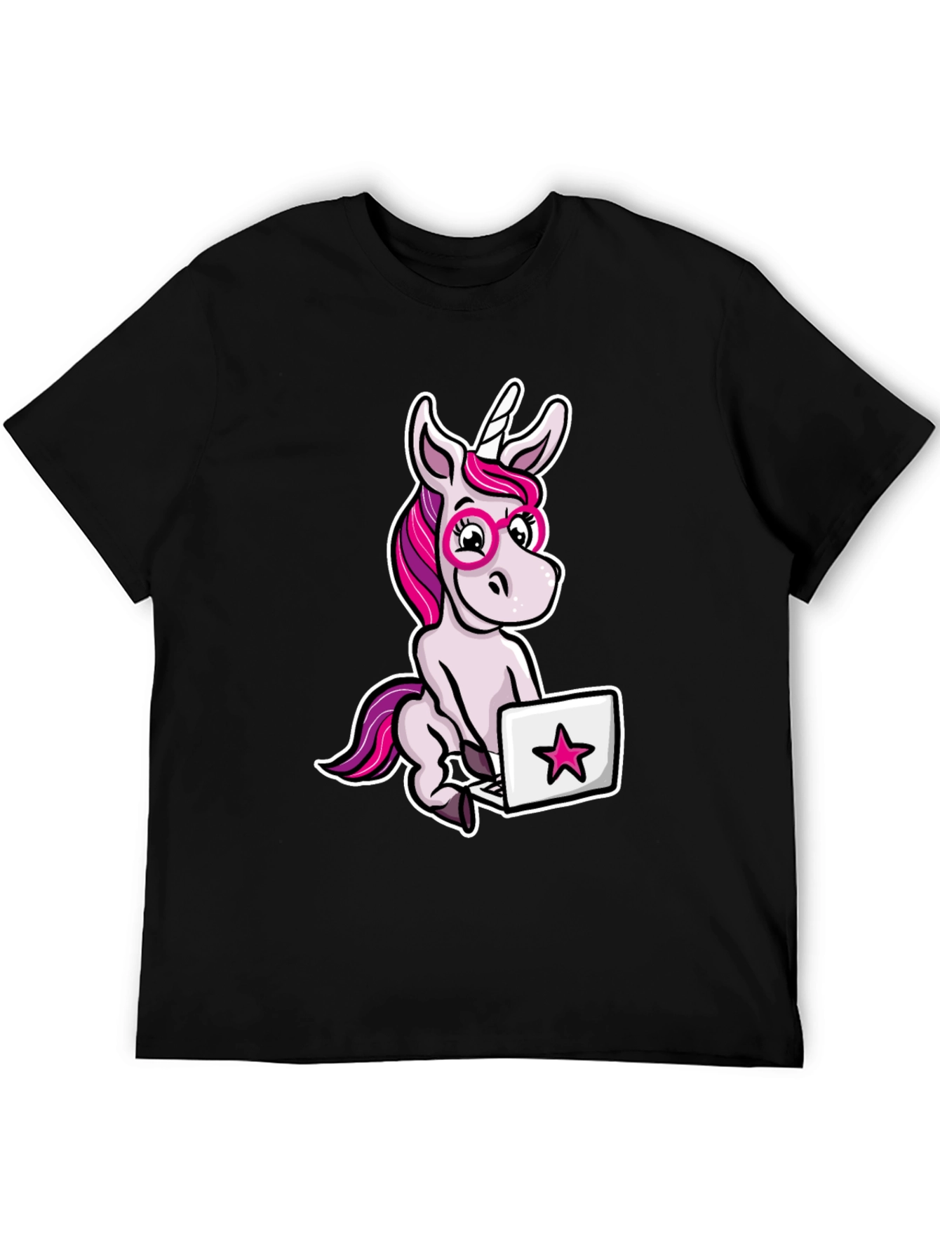 Unicorn Programmer T-Shirt - Cute Cartoon Tee