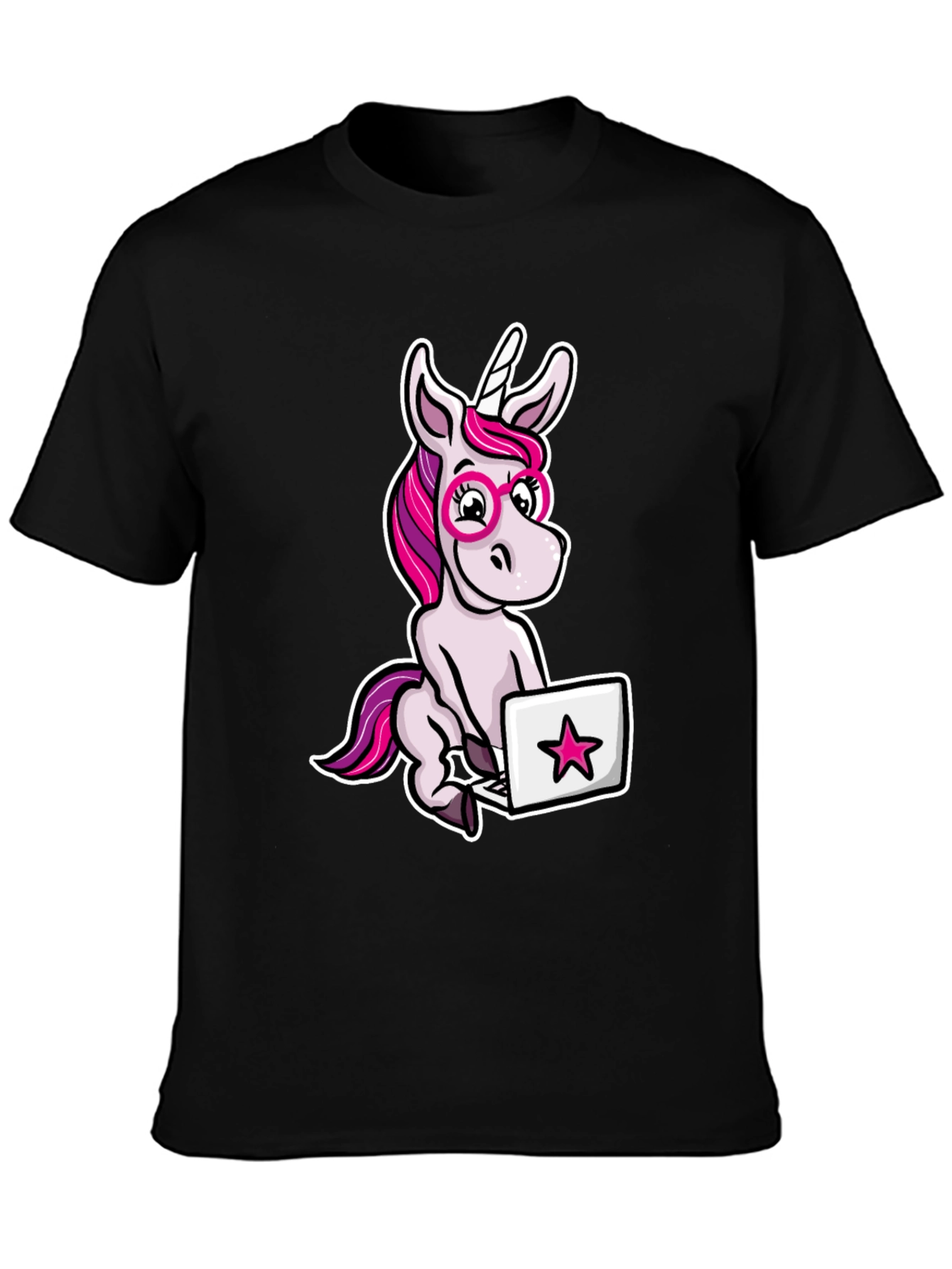Unicorn Programmer T-Shirt - Cute Cartoon Tee