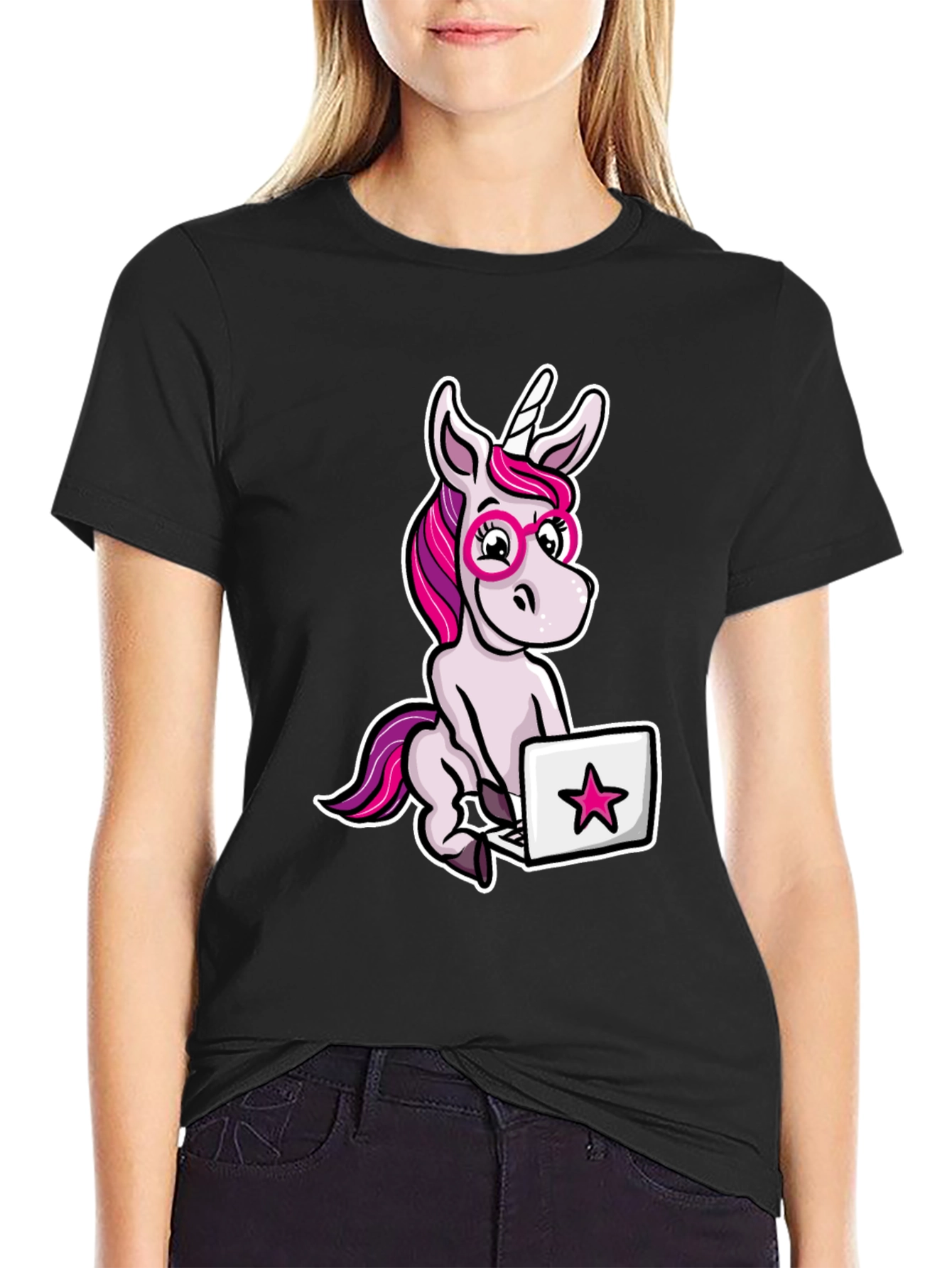 Unicorn Programmer T-Shirt - Cute Cartoon Tee