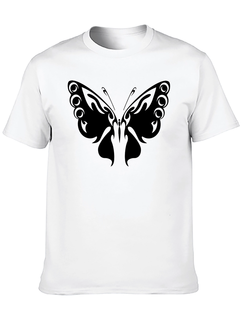 Butterfly Graphic Tee - Stylish Black Cotton T-Shirt