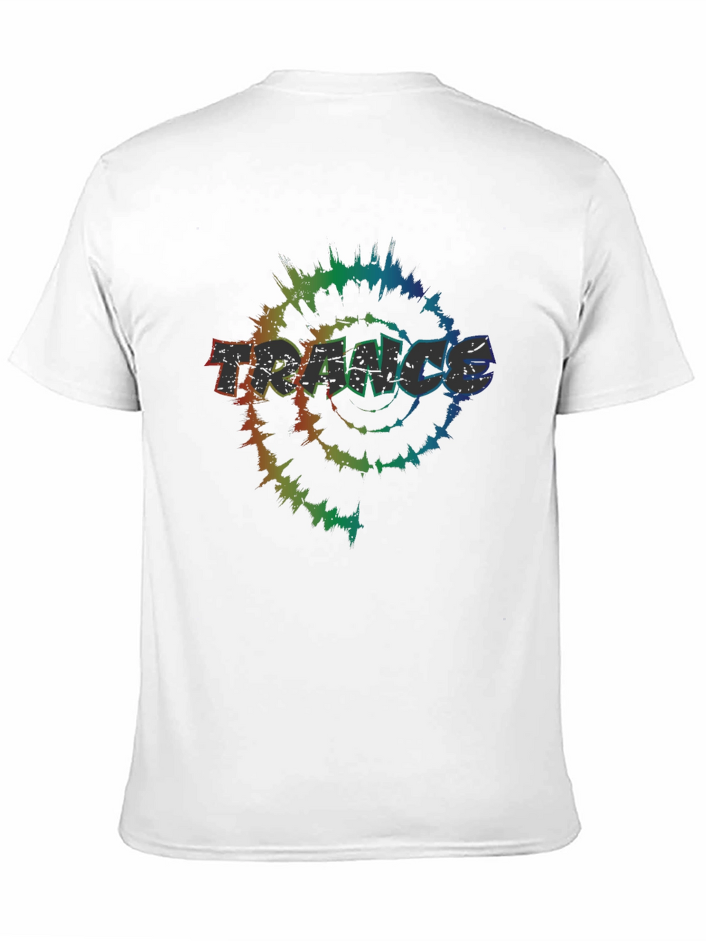 Trance Tie-Dye Graphic Tee - Black Cotton T-Shirt