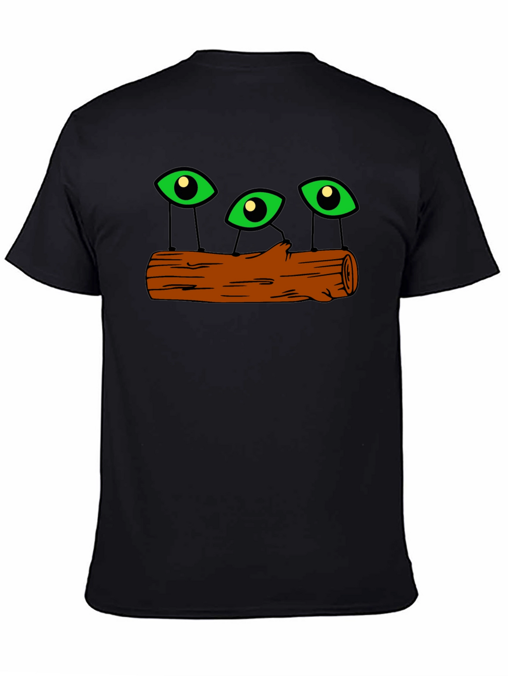 Mystic Eyes Log Black T-Shirt