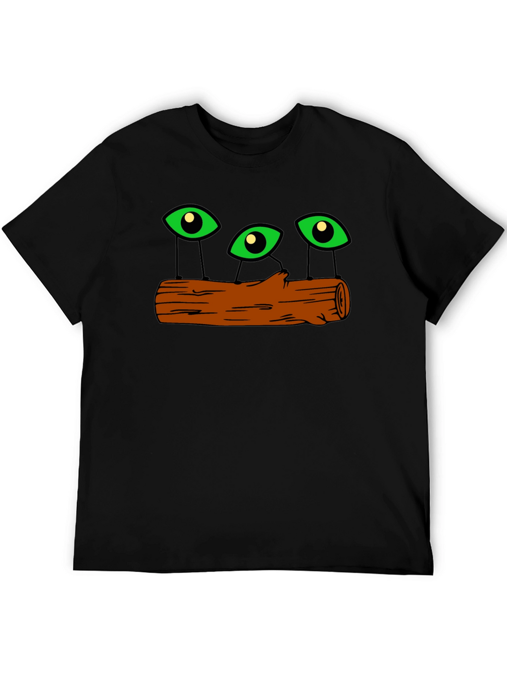 Mystic Eyes Log Black T-Shirt