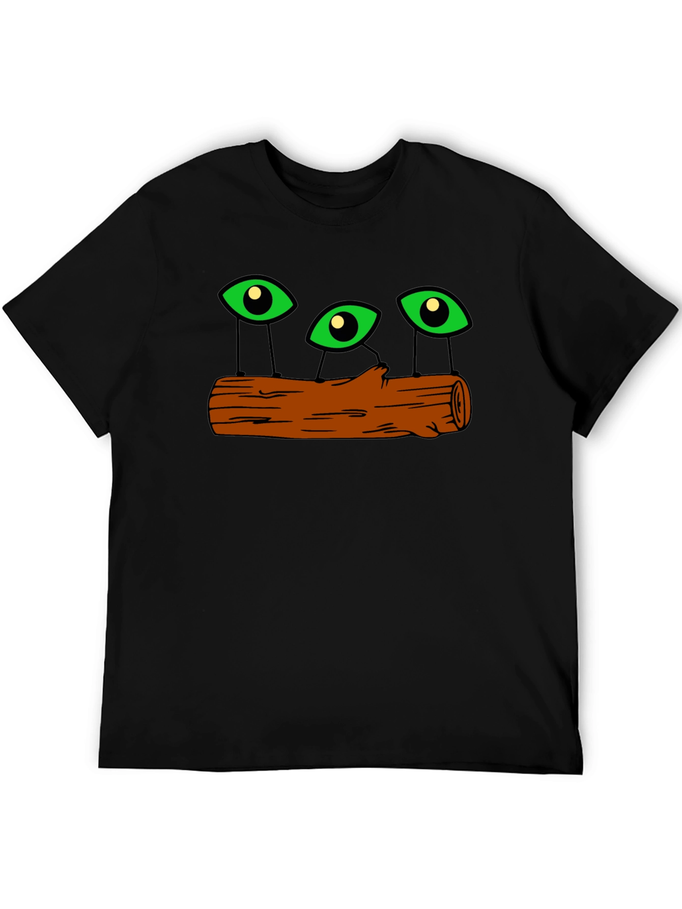 Mystic Eyes Log Black T-Shirt