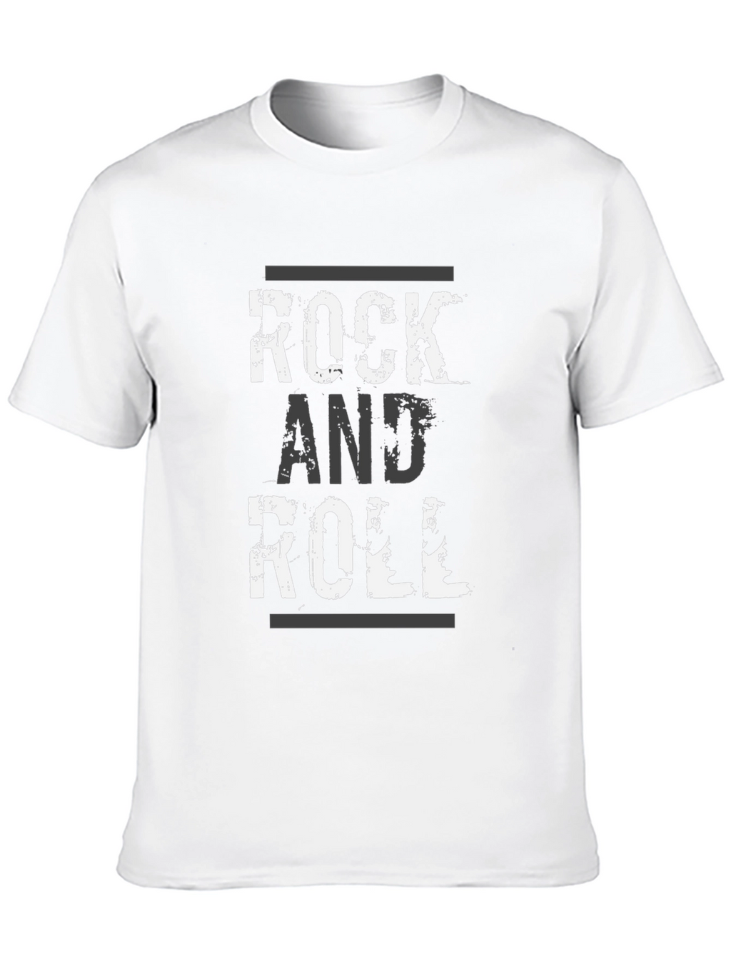 Rock and Roll Graphic Print Black T-Shirt