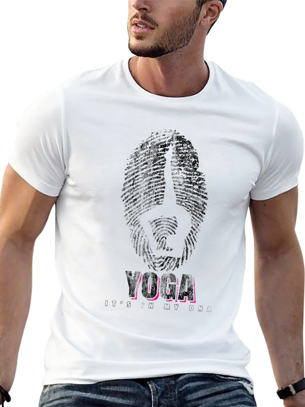Yoga Fingerprint Graphic Tee - Relaxed Fit