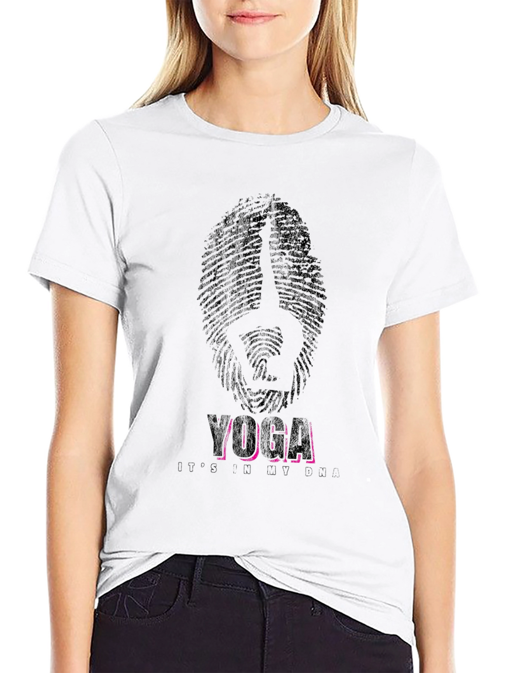 Yoga Fingerprint Graphic Tee - Relaxed Fit