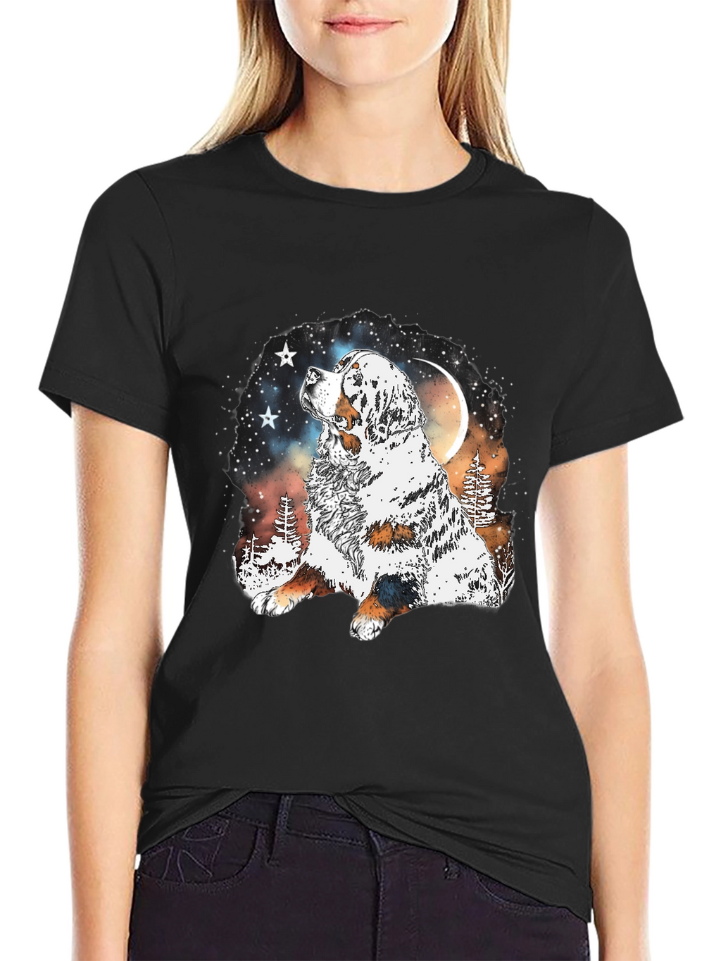 Dog Lover T-Shirt - Mountain Moon Dog Graphic Tee