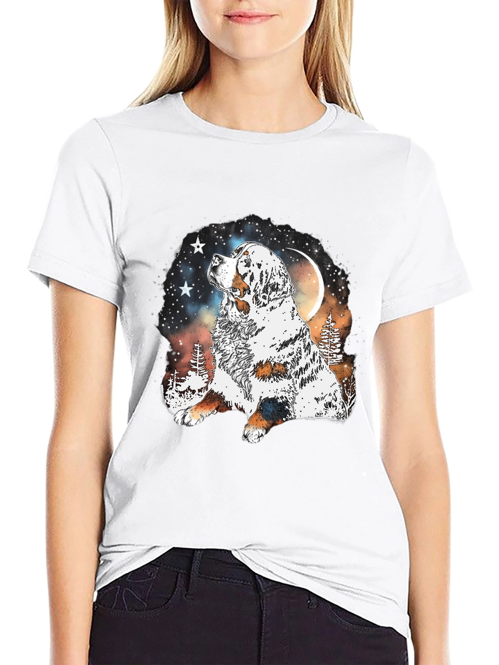 Dog Lover T-Shirt - Mountain Moon Dog Graphic Tee