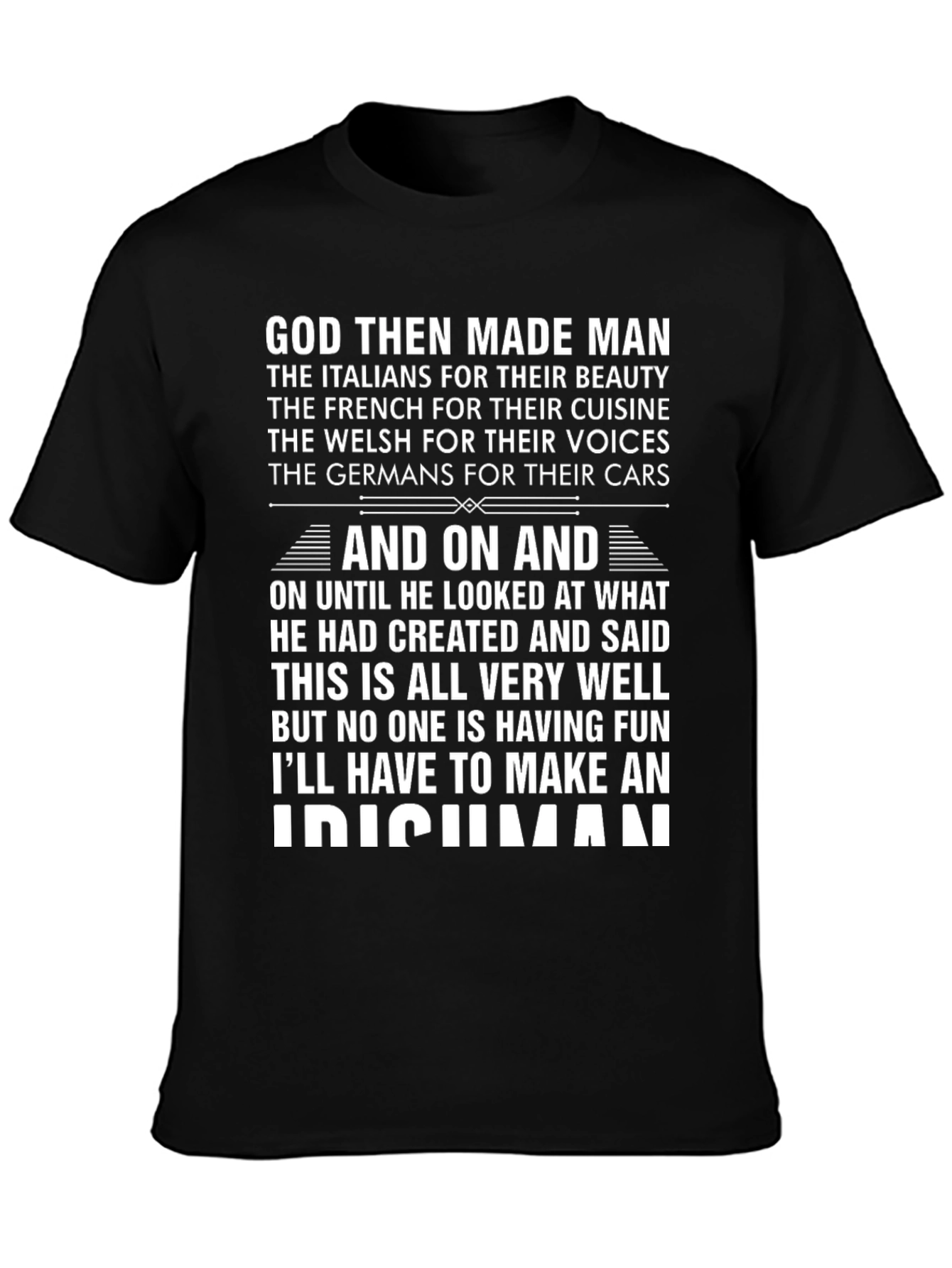 God Made an Irishman T-Shirt