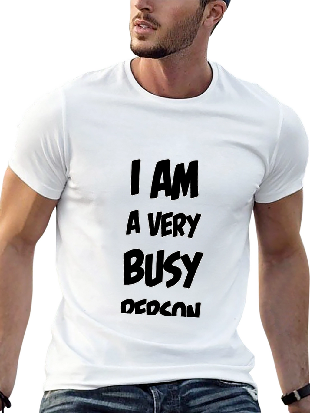 Busy Person Black Tee - Statement T-Shirt