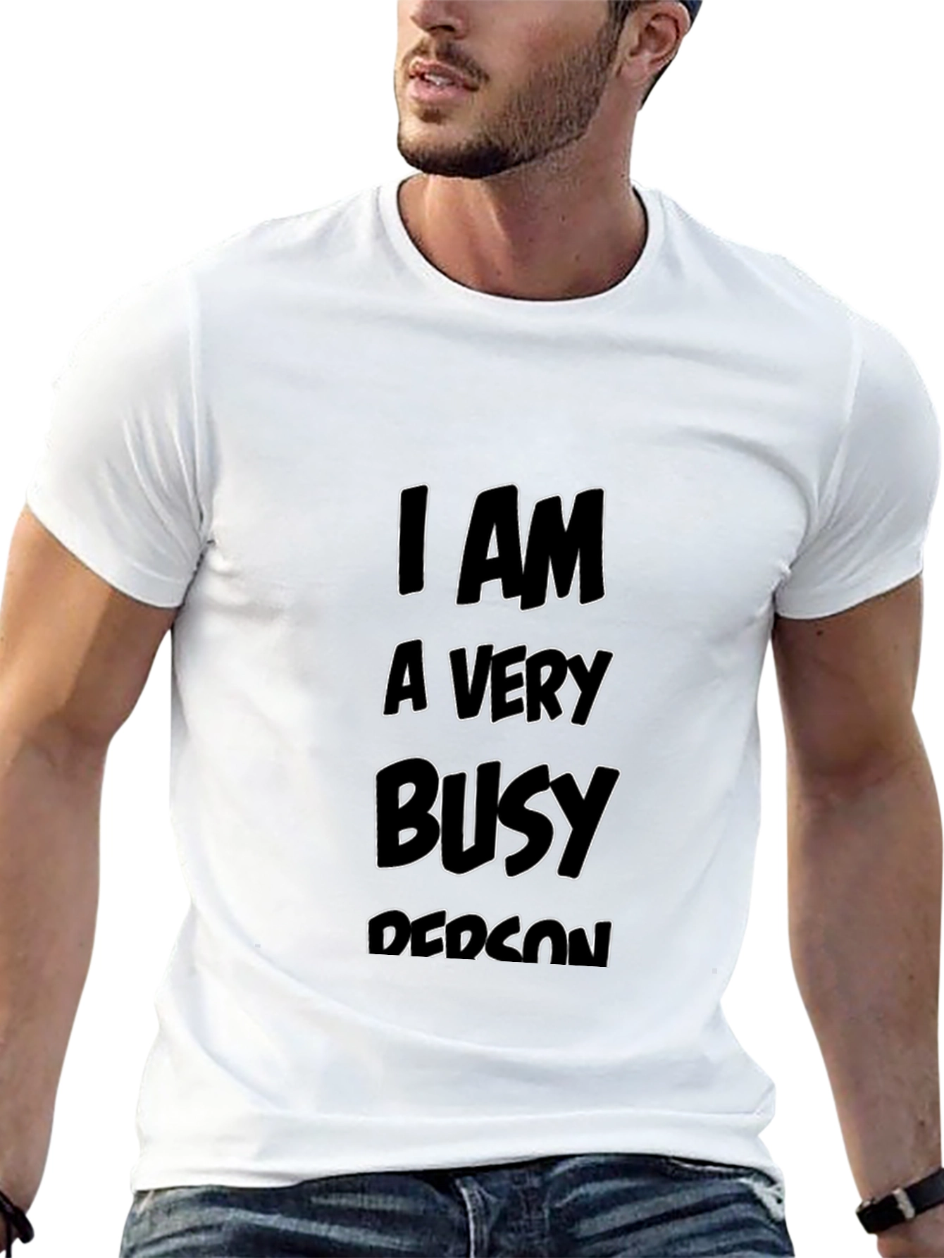 Busy Person Black Tee - Statement T-Shirt