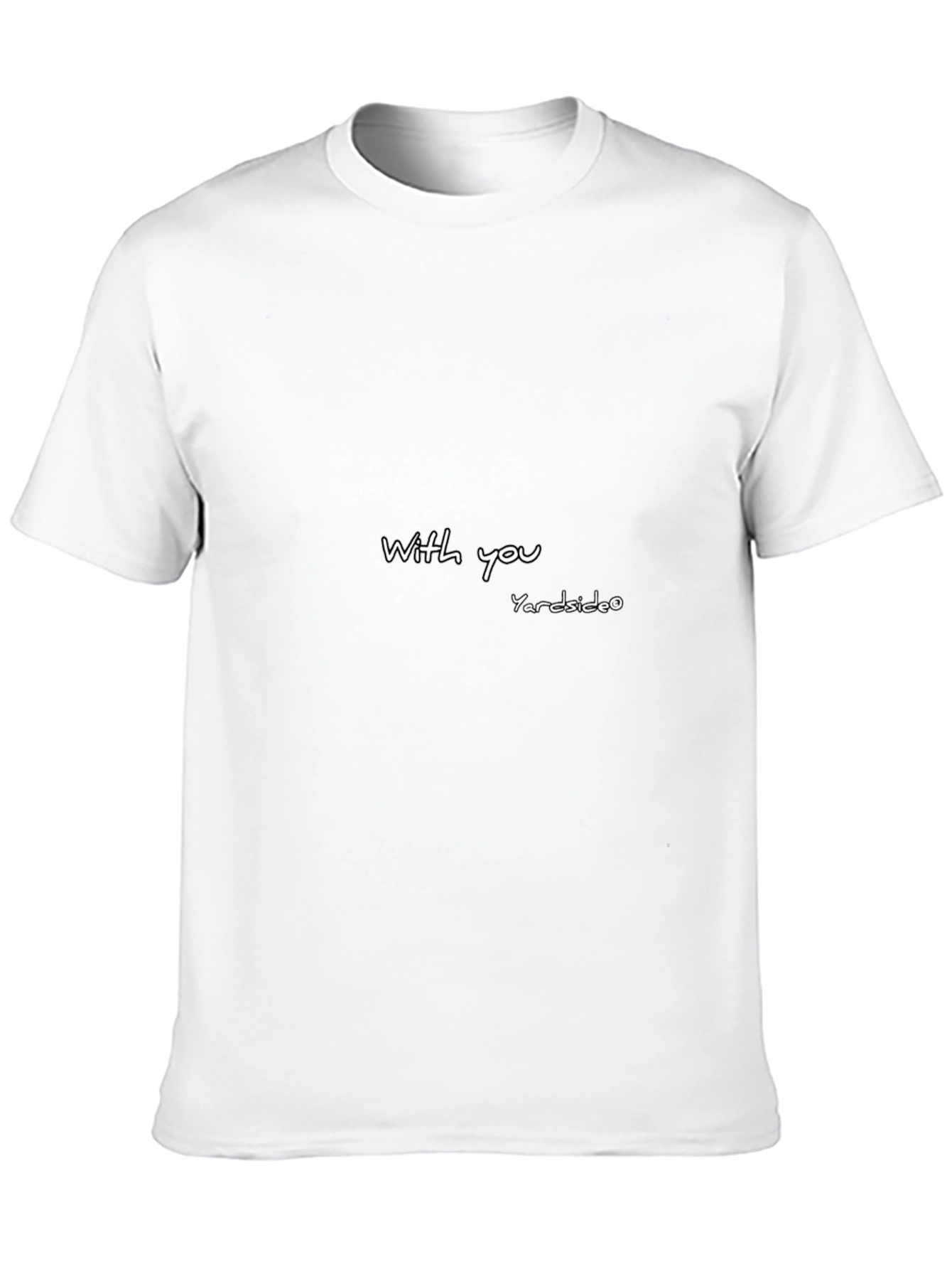 Modern Black T-Shirt with With you Yardside Design