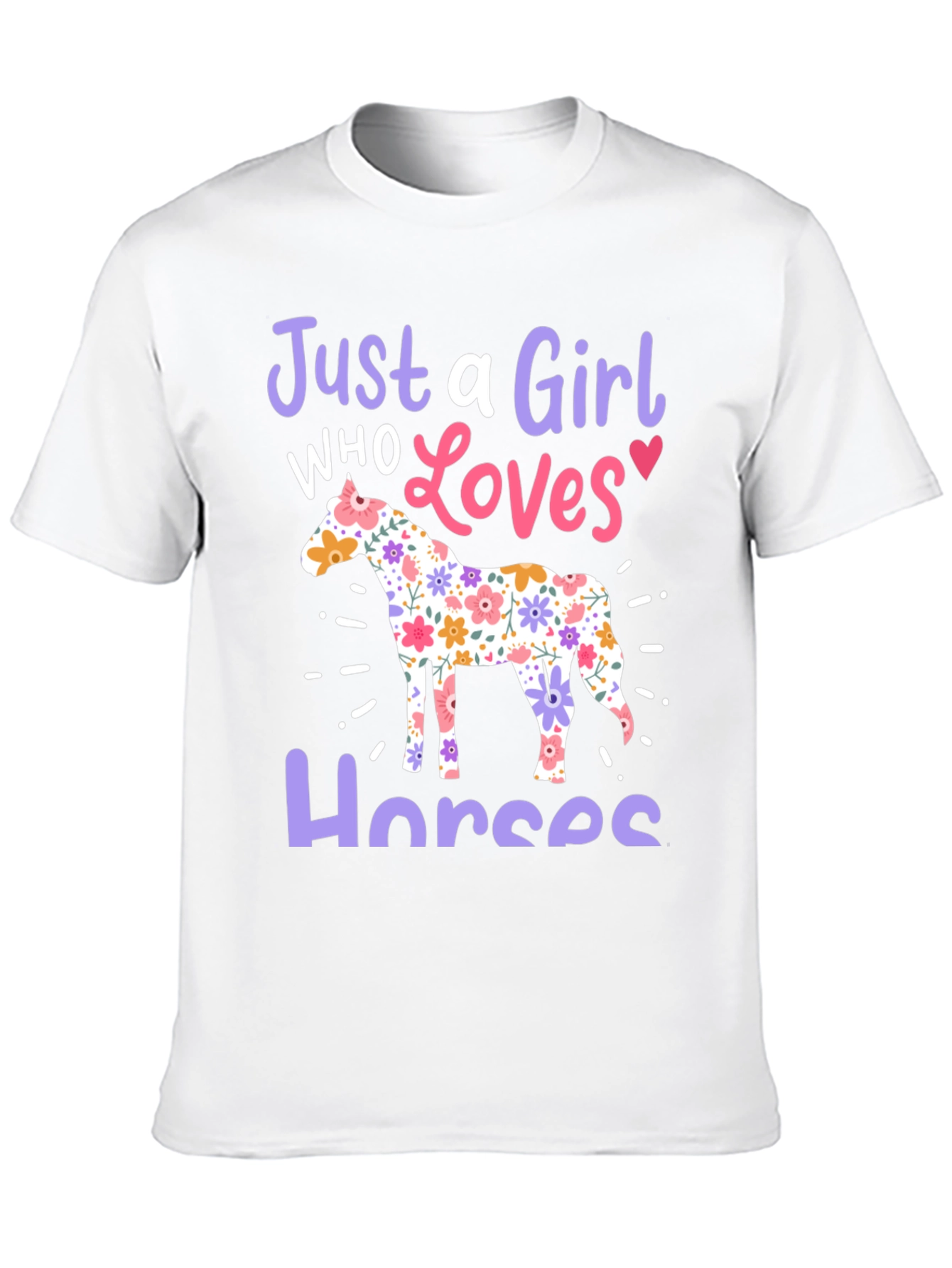 Just a Girl Who Loves Horses Black T-Shirt