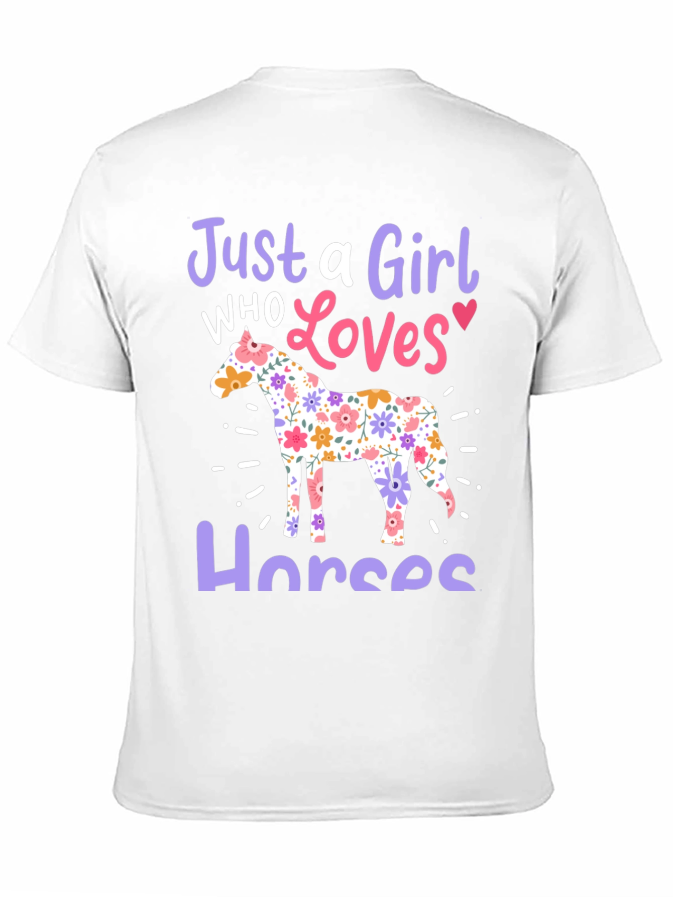 Just a Girl Who Loves Horses Black T-Shirt