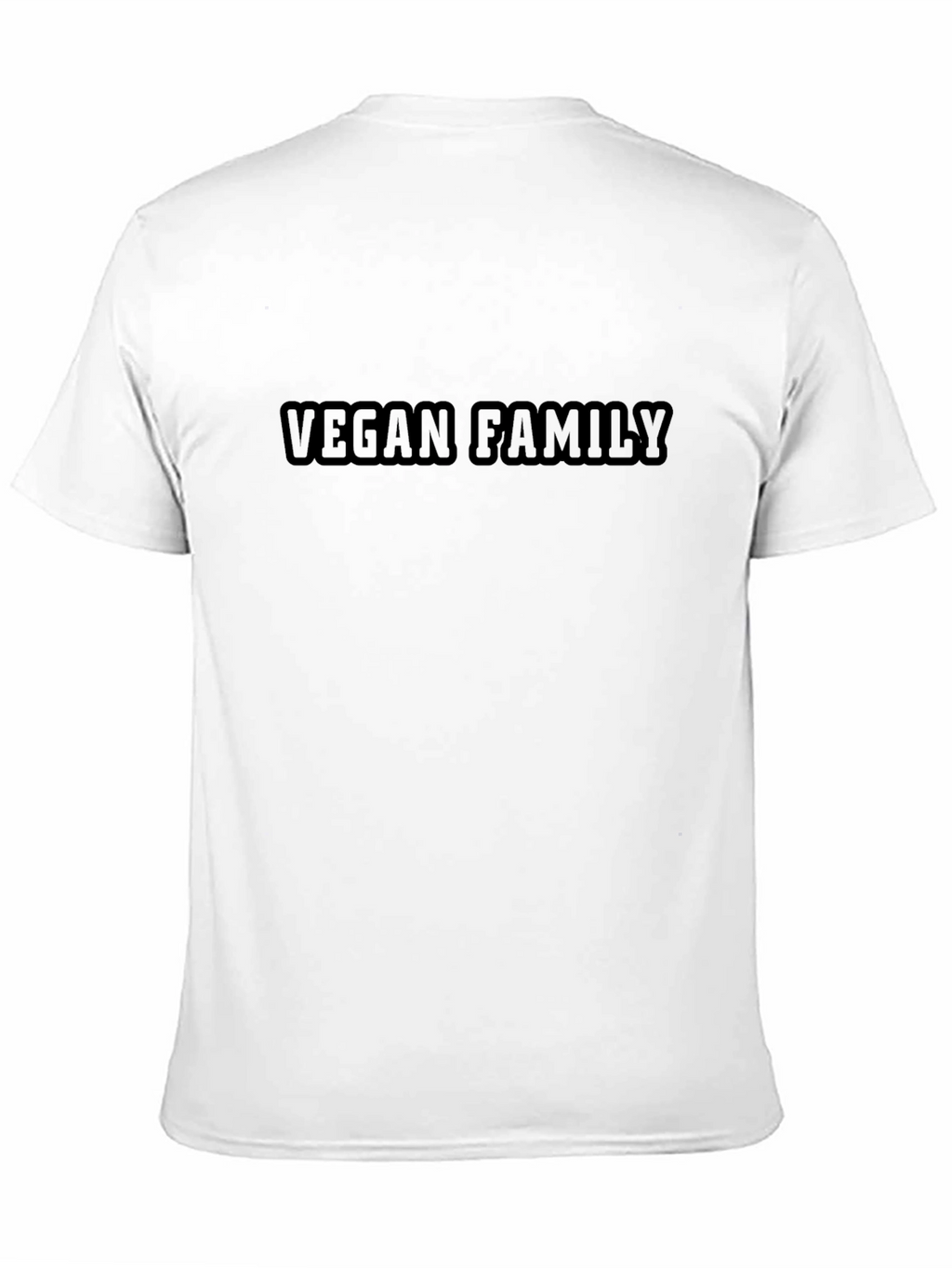 Vegan Family T-Shirt - Black Crew Neck