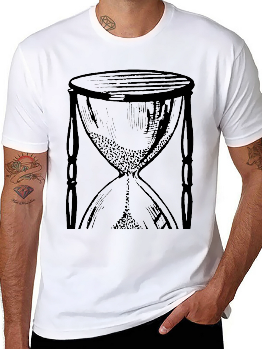 Hourglass Graphic Black T-Shirt