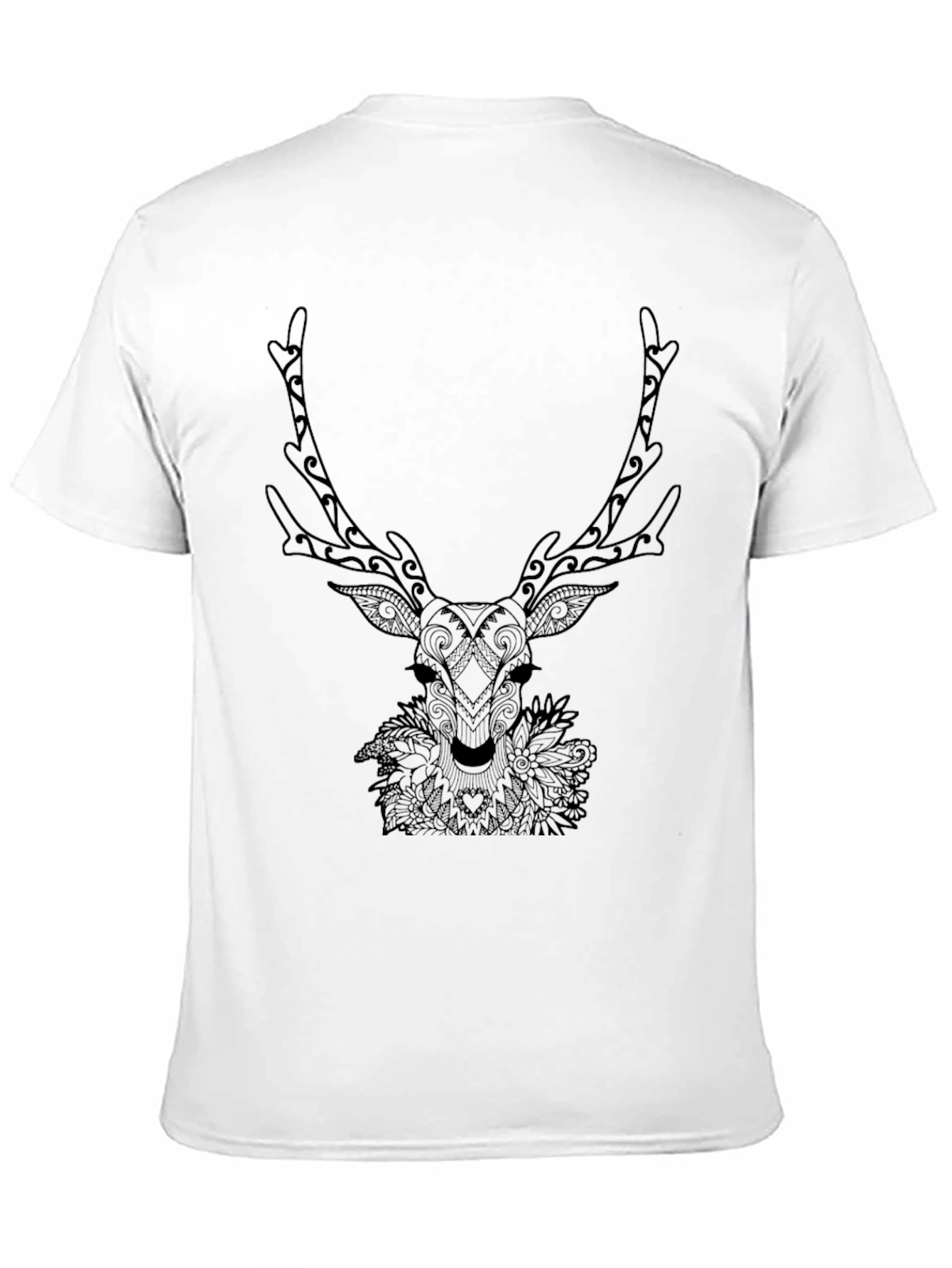 Black Deer Graphic T-Shirt - Nature Inspired Tee