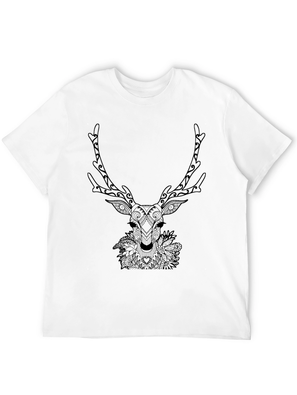Black Deer Graphic T-Shirt - Nature Inspired Tee