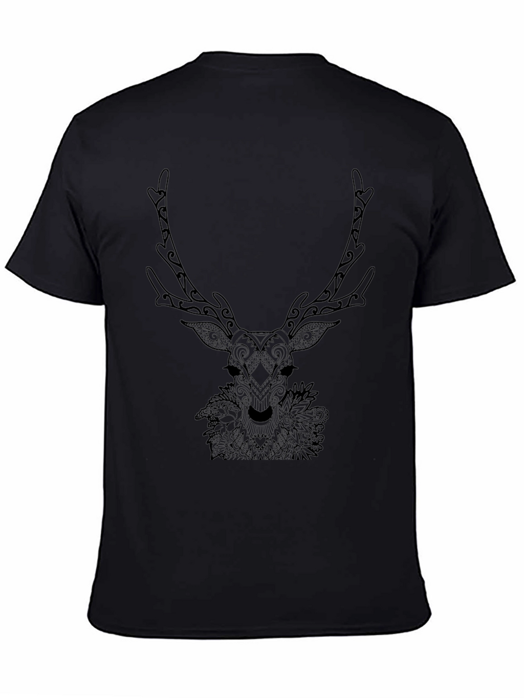 Black Deer Graphic T-Shirt - Nature Inspired Tee