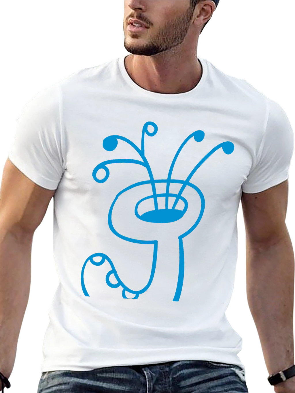 Abstract Creature Graphic Tee - Stylish Cotton Shirt