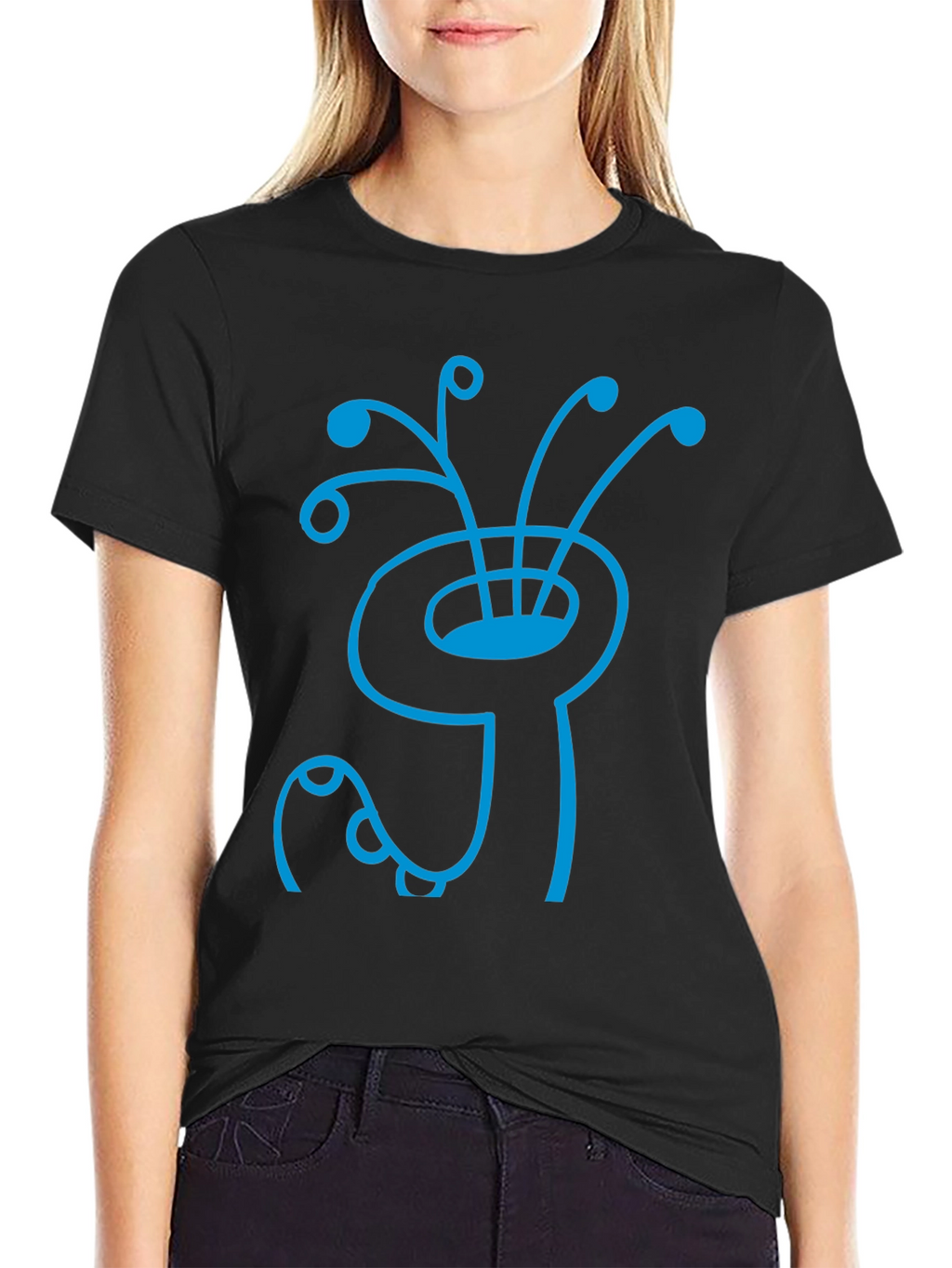 Abstract Creature Graphic Tee - Stylish Cotton Shirt