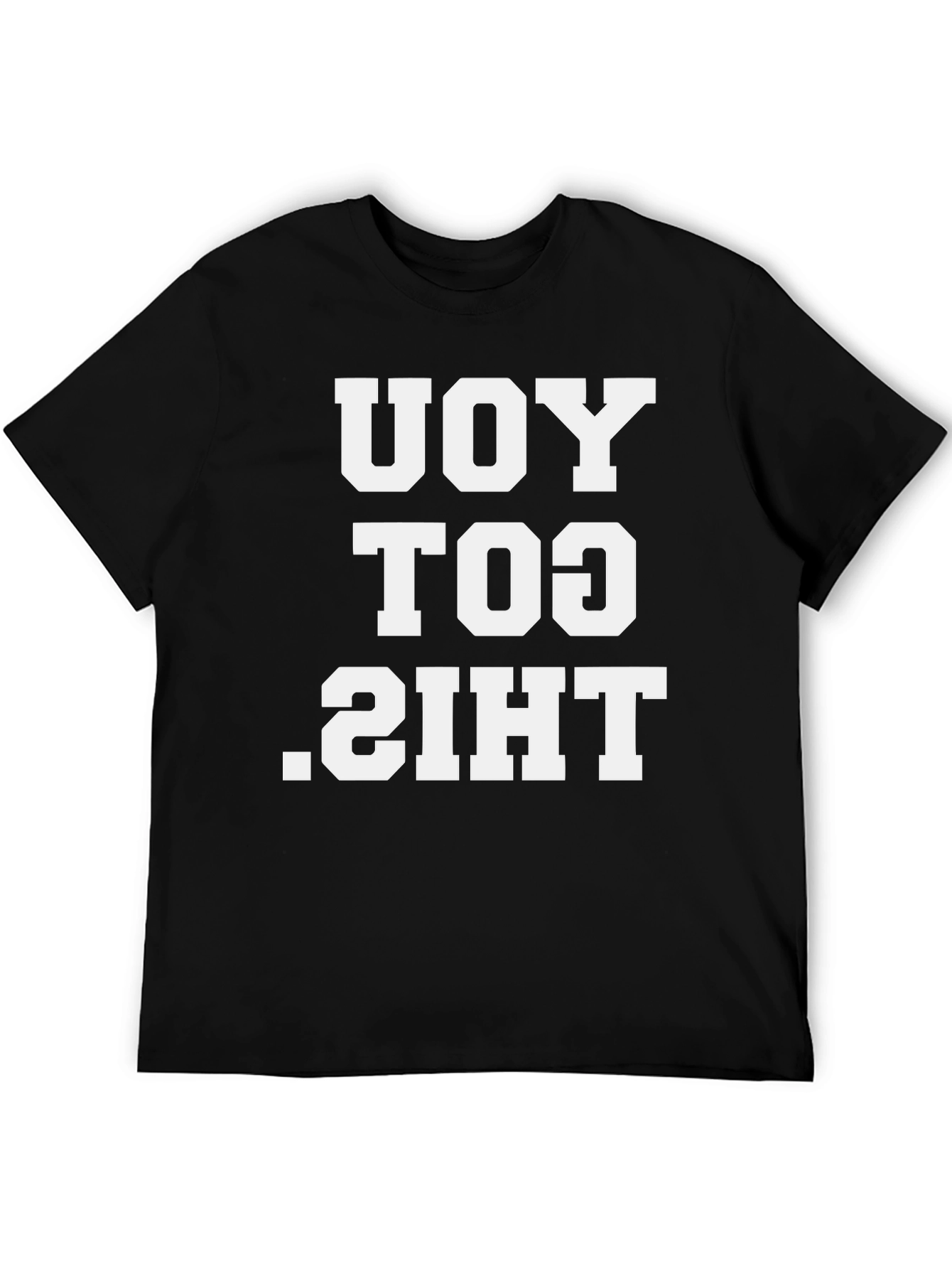 Funny This Too You Black Cotton Graphic T-Shirt
