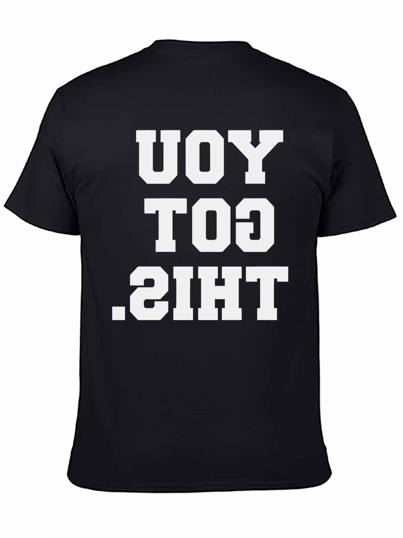 Funny This Too You Black Cotton Graphic T-Shirt