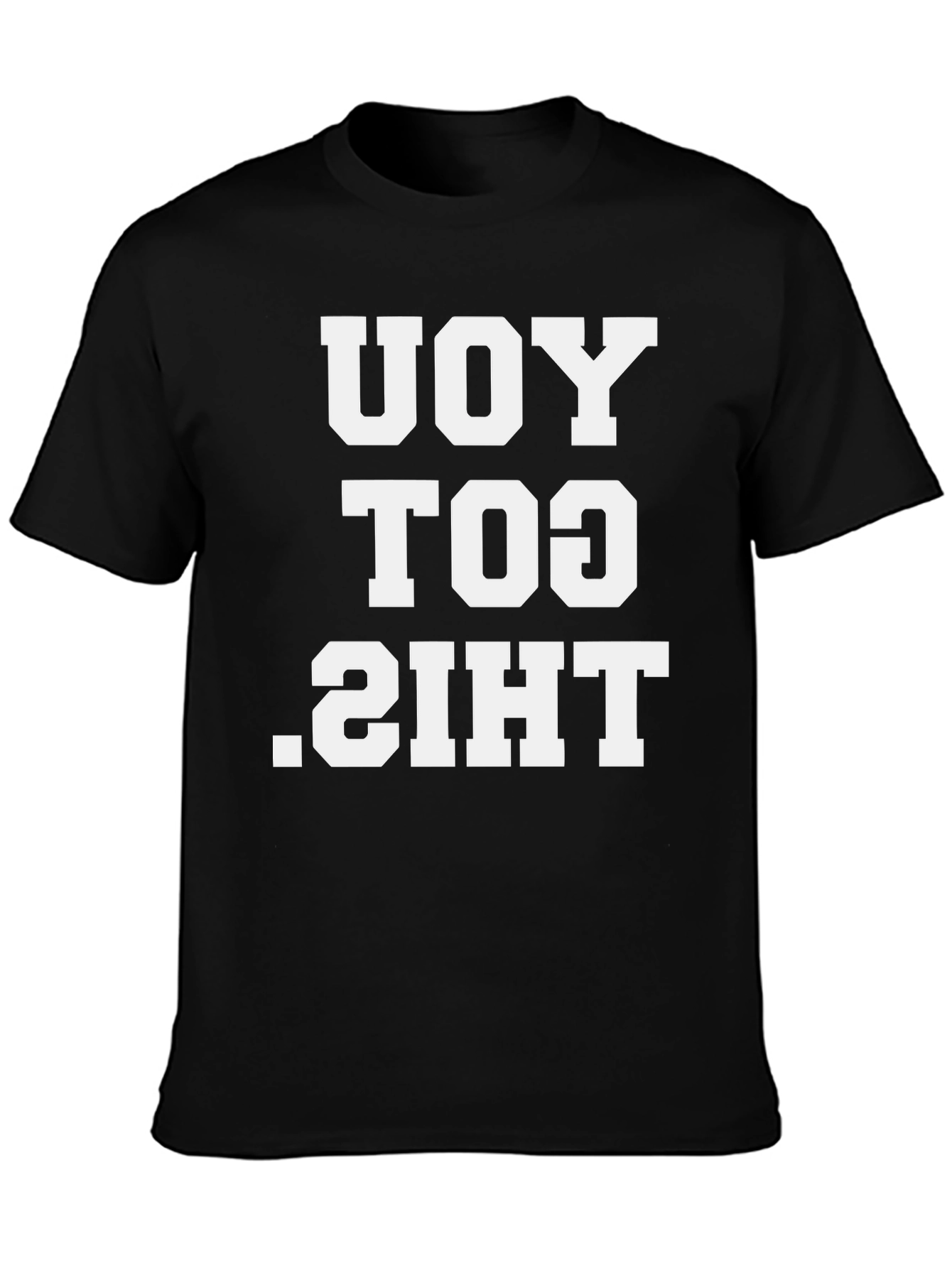 Funny This Too You Black Cotton Graphic T-Shirt