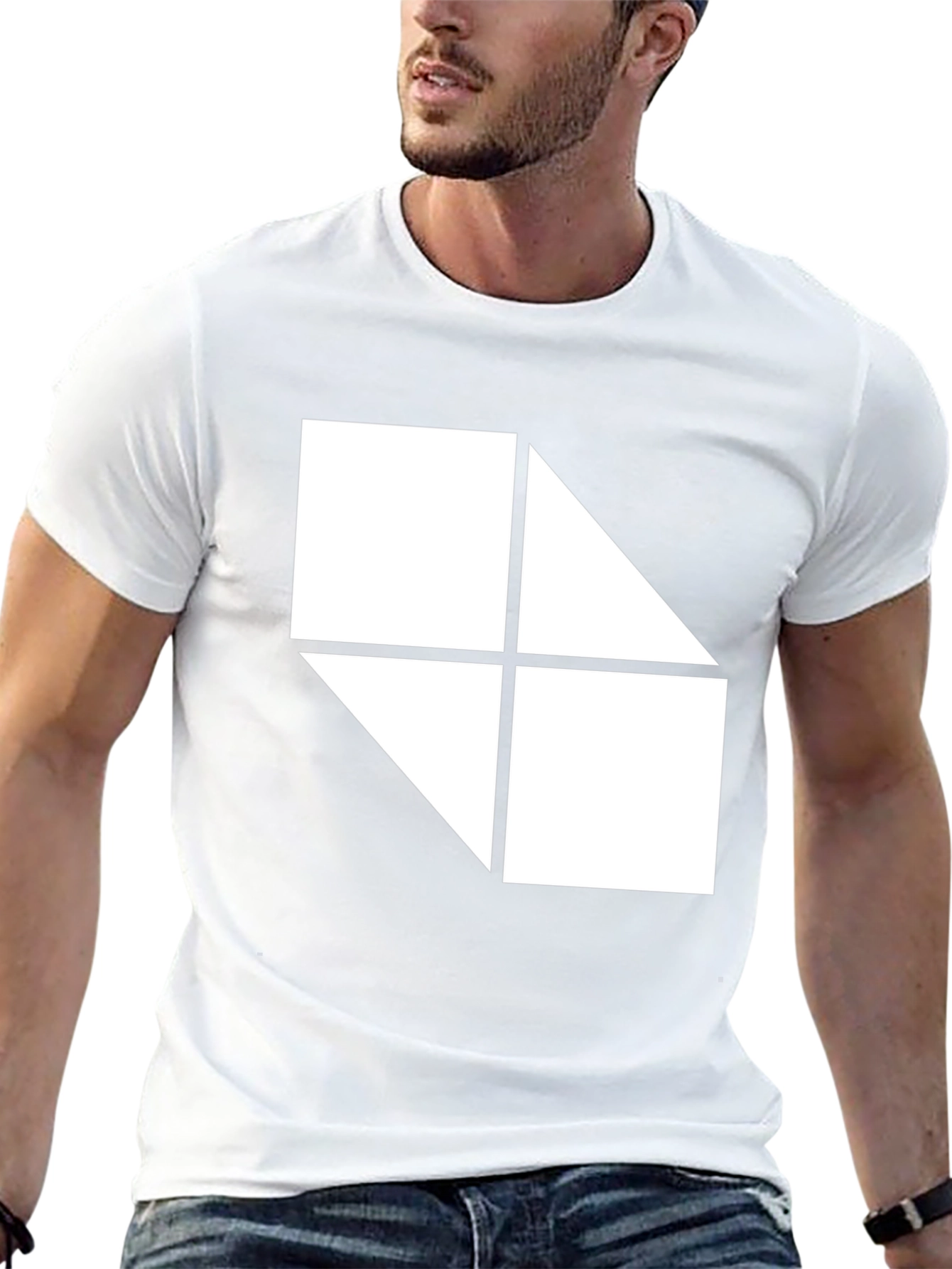 Geometric Graphic Black T-Shirt