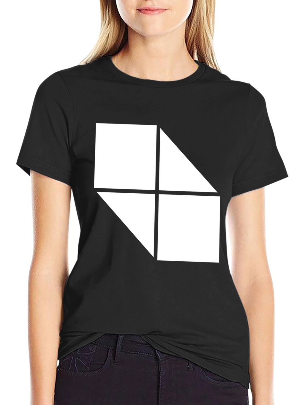 Geometric Graphic Black T-Shirt