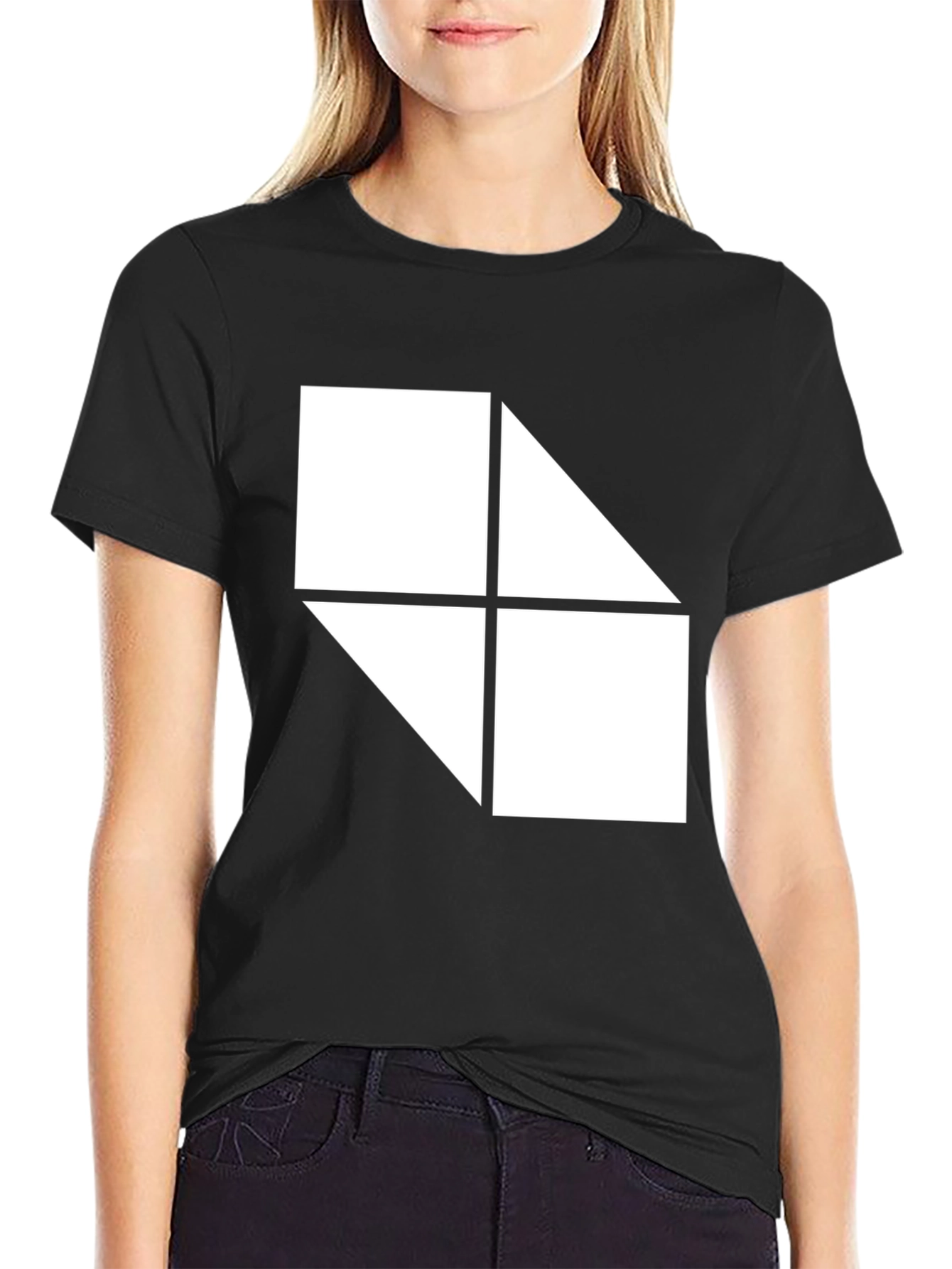 Geometric Graphic Black T-Shirt