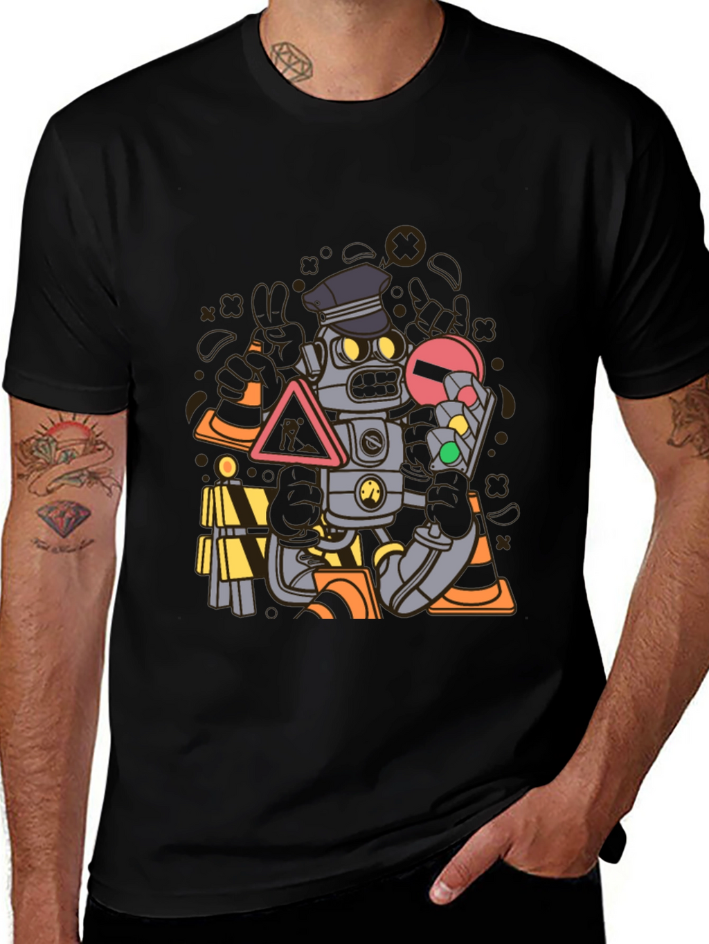 Robot Cop Graphic T-Shirt